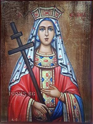 Ръчно рисувана икона на Света Равноапостолна Елена